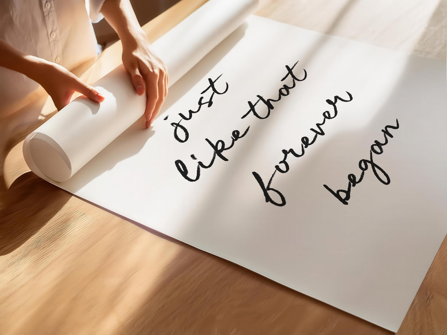 Customizable And just like that forever began, Art Print Poster ONLY, Engagement Gifts, Wall Decor, Wedding gift Poster, Cute Couple Art