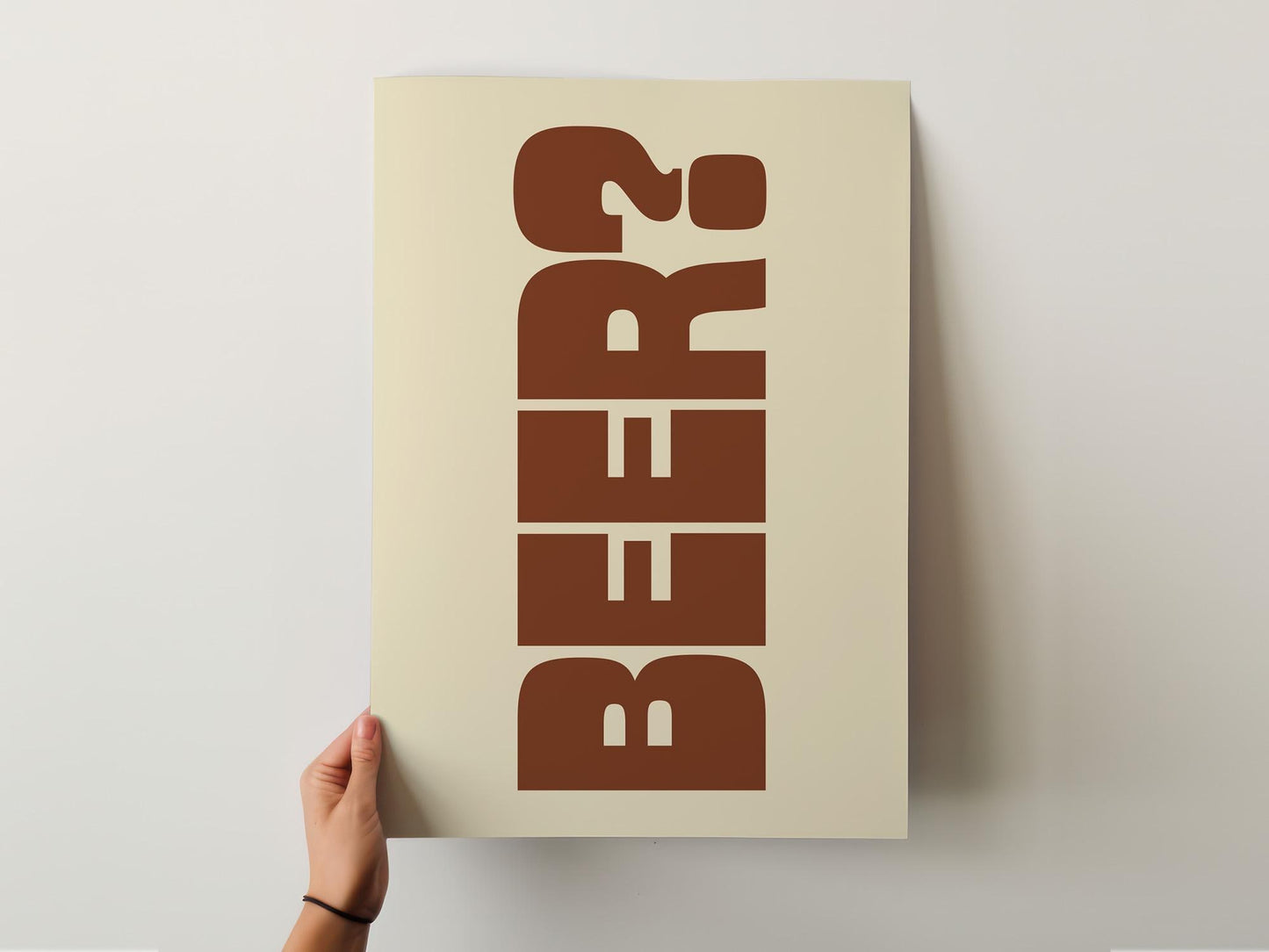 Customizable BEER? Art Print Poster ONLY, kitchen Art, Dining Room Wall Decor, Funny Adult Poster, beer Lover Print, Minimalist beer Art