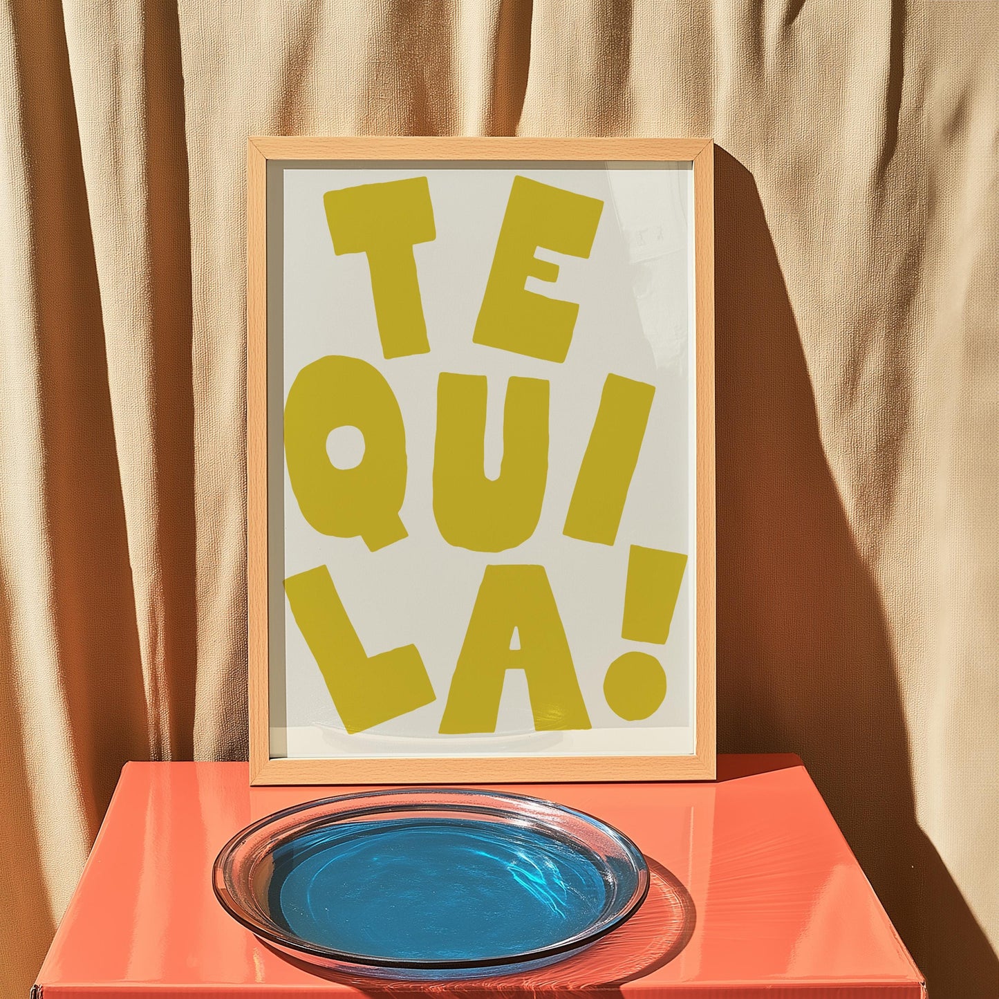 Customizable TEQUILA! | Art Print Poster ONLY | Kitchen Wall Art | Wall Decor for Wine Lovers | Funny Adult Poster