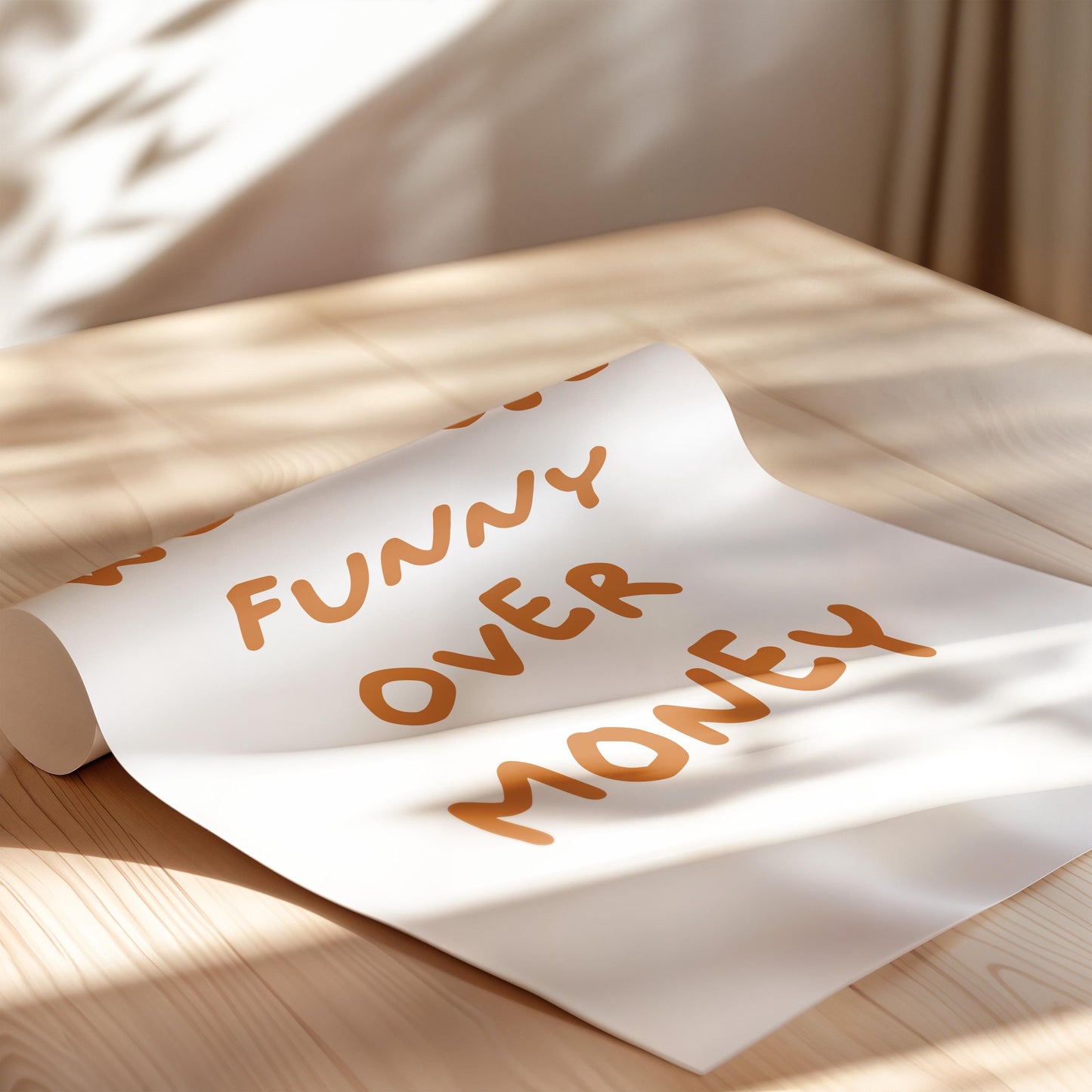 Customizable We Chose Funny Over Money | Art Print Poster ONLY | Living Room Art | Relationship Wall Decor | Funny Adult Poster