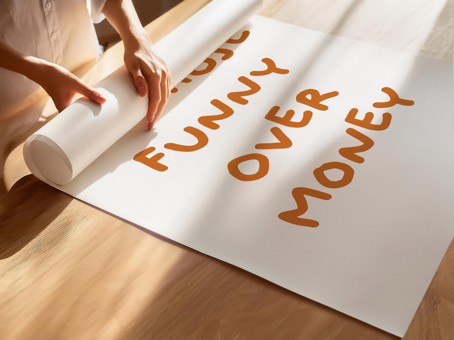 Customizable We Chose Funny Over Money | Art Print Poster ONLY | Living Room Art | Relationship Wall Decor | Funny Adult Poster