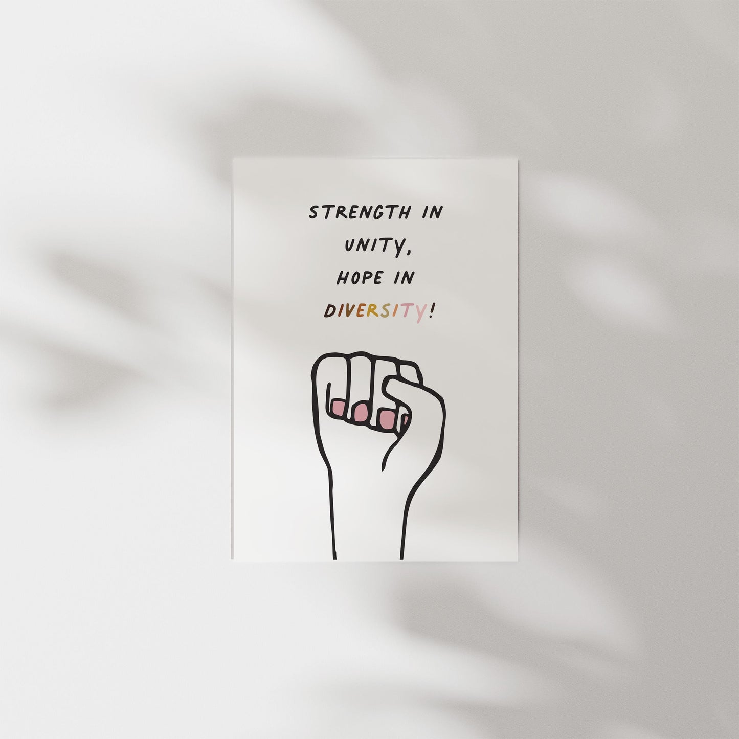 Customizable Strength in Unity, Hope in Diversity Print Poster ONLY, Protest Art, Feminist Wall Decor, Social Justice Poster, Activism Art