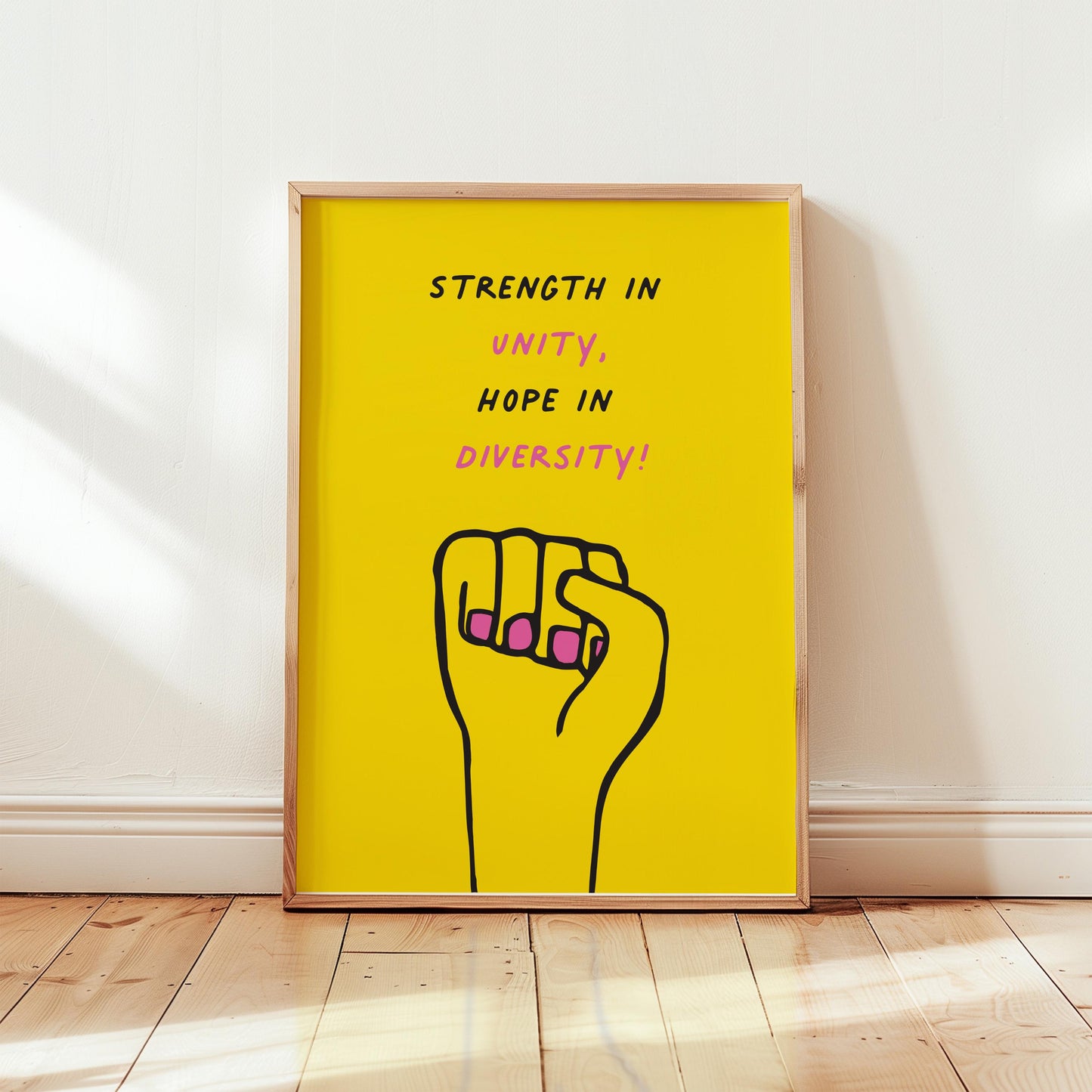 Customizable Strength in Unity, Hope in Diversity Print Poster ONLY, Protest Art, Feminist Wall Decor, Social Justice Poster, Activism Art