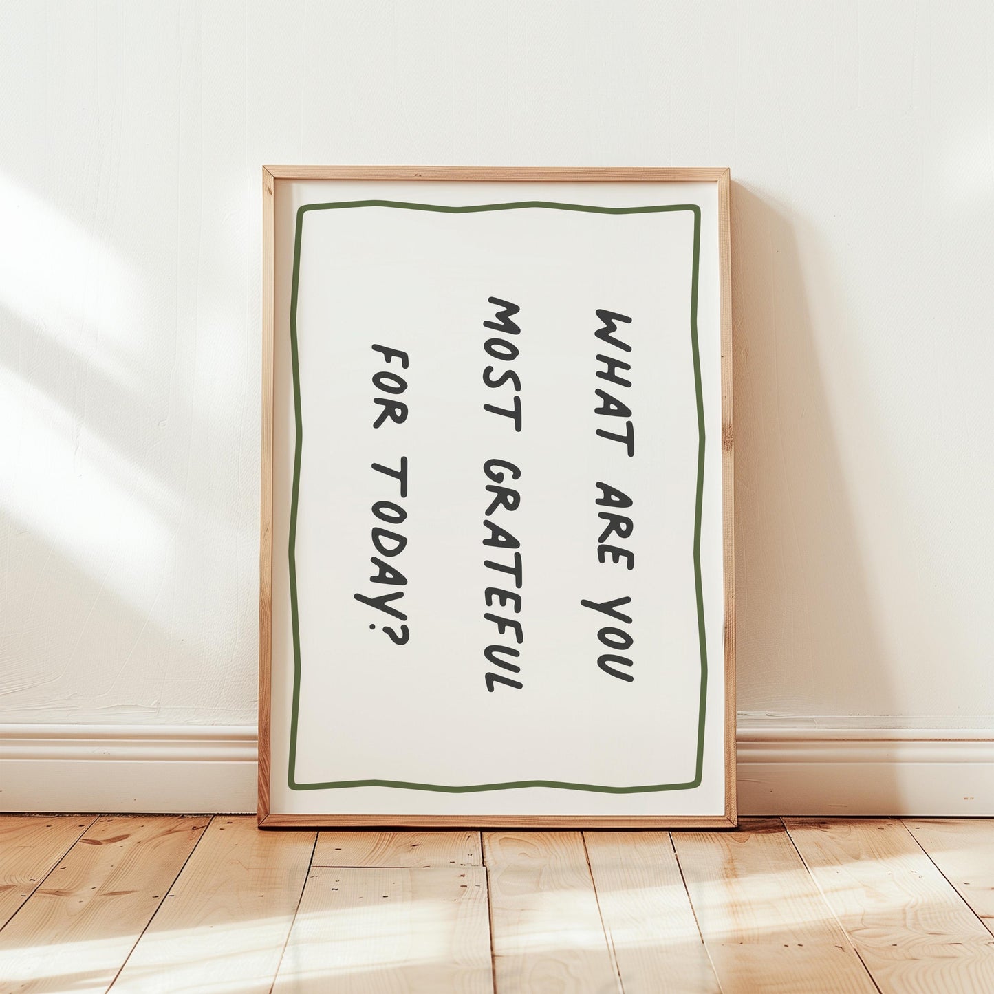 Customizable What are you grateful for today? Art Print Poster ONLY, Mindful Print, Gratitude Bedroom Wallart, Doodle Print, Custom Colours