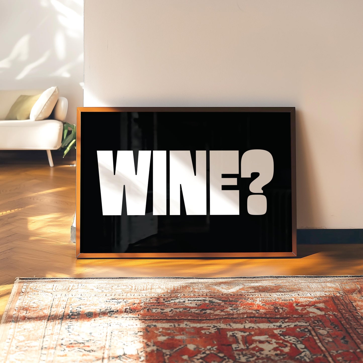 Customizable WINE? Art Print Poster ONLY, kitchen Art, Dining Room Wall Decor, Funny Adult Poster, Wine Lover Print, Minimalist Wine Art