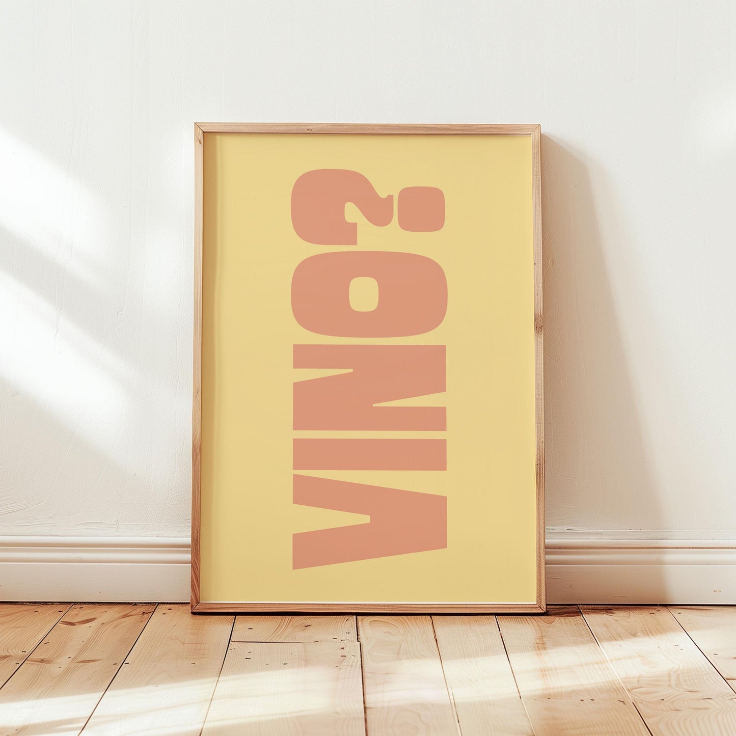 Customizable VINO? Art Print Poster ONLY, kitchen Art, Dining Room Wall Decor, Funny Wine Lover Print, Minimal Wine Art, Custom Colors