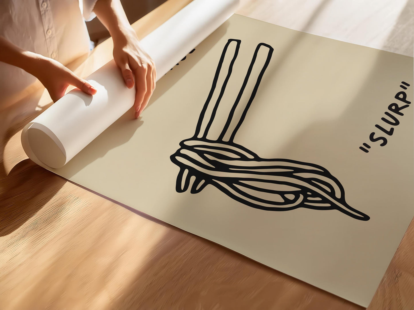 Customizable Noodles are our love language, Art Print Poster ONLY, funny kitchen Art, Bold Kitchen Wall Decor, Funny Ramen Poster, Foody Art