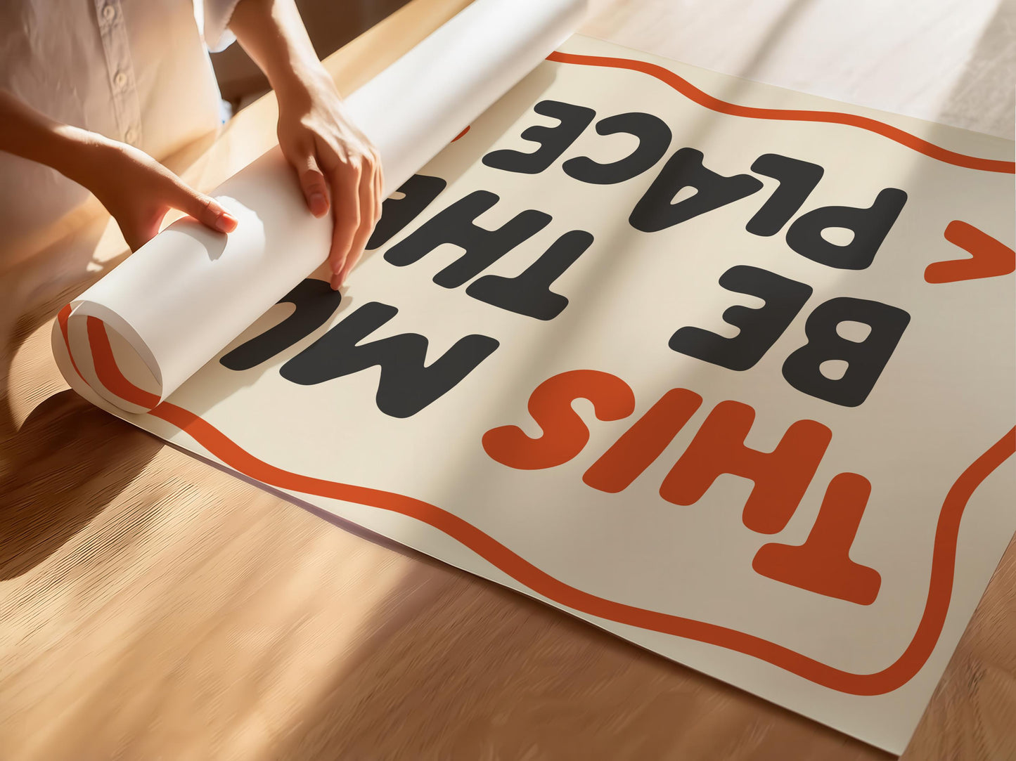 Customizable This Must Be The Place Art Print Poster ONLY, Hallway Art, Welcome Wall Decor, Entryway Print, Maximalist Doodle Art Print