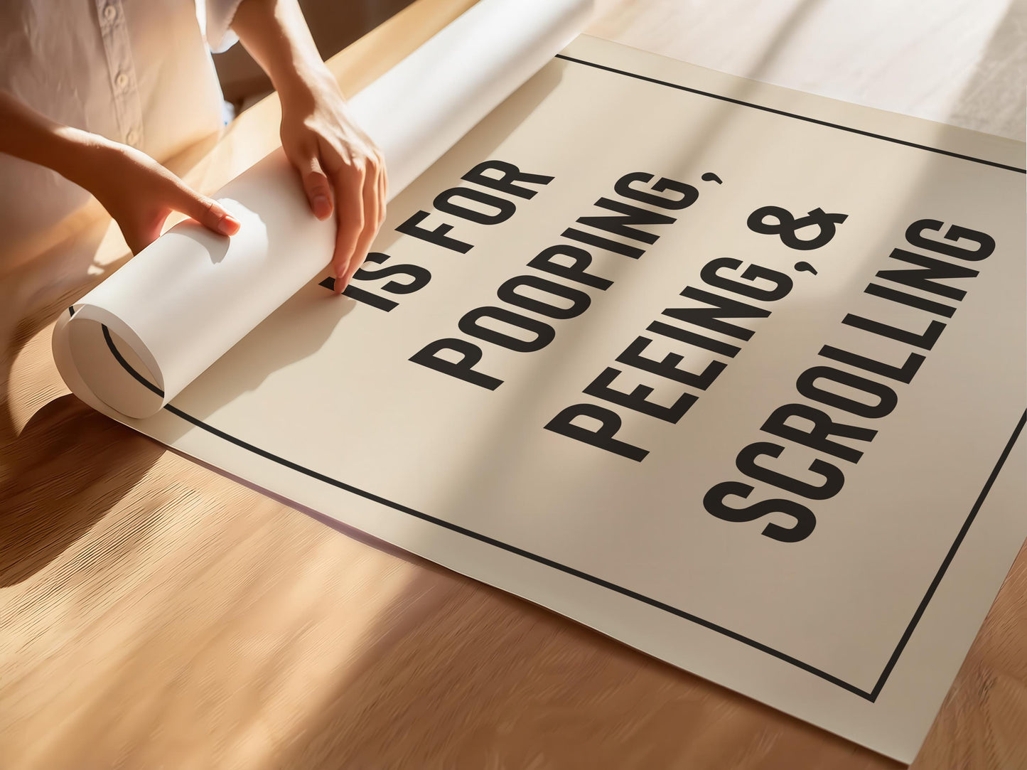 Customizable Loo Rules Art Print Poster ONLY, Funny Bathroom Art, Toilet Wall Decor, Funny Powder Room Print, Custom Colours