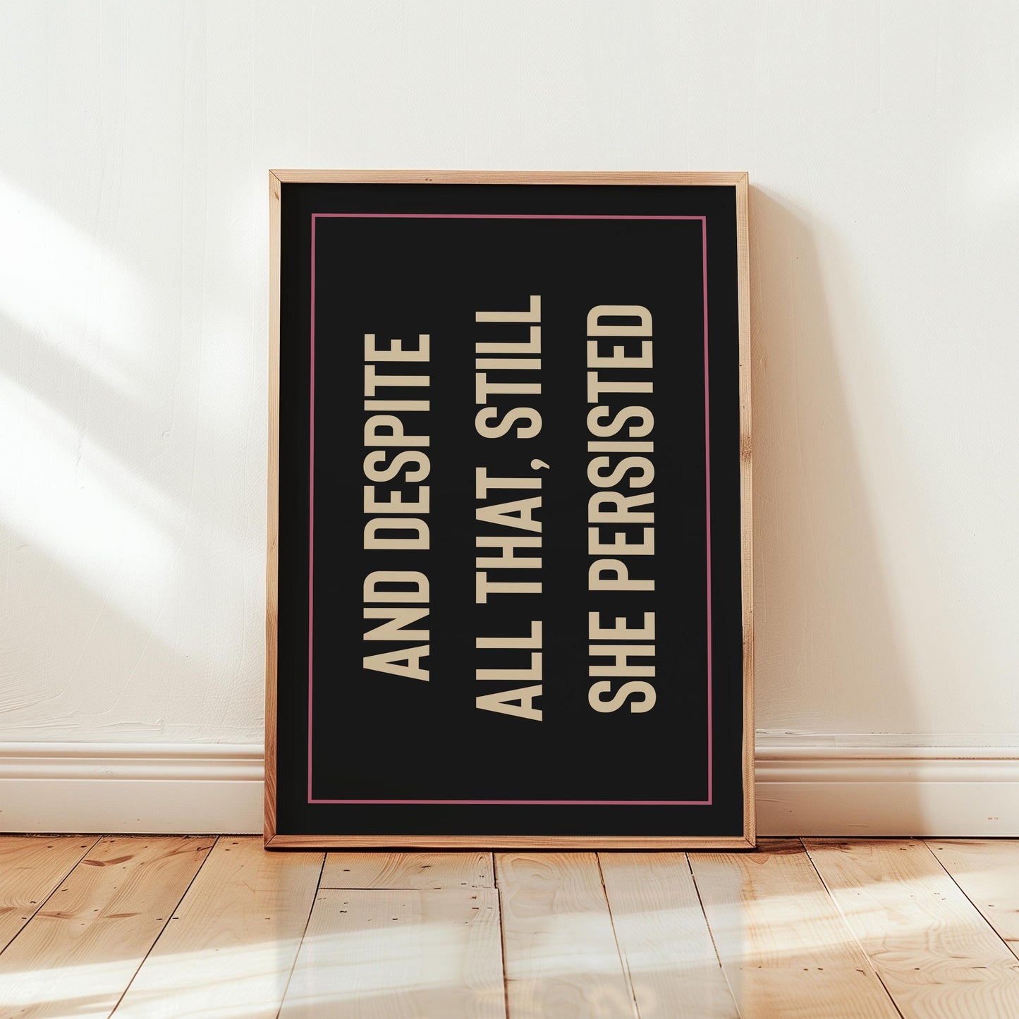 Customizable Still She Persisted Print Poster ONLY, Protest Art, Feminism Wall Decor, Social Justice Poster, Activism Art, Gender Equality