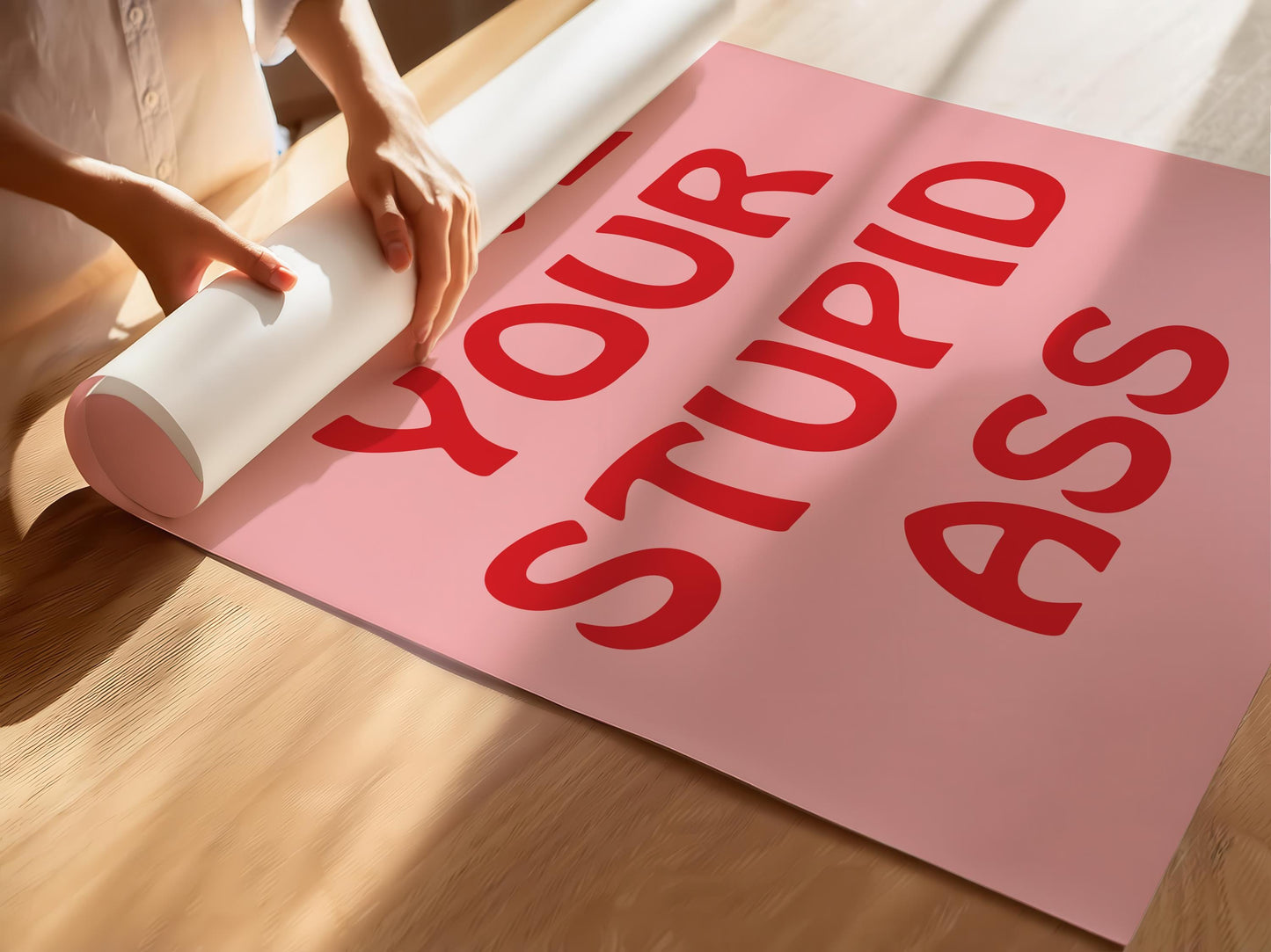 Customizable Love your stupid ass | Art Print Poster ONLY | Anniversary Gifts | Wall Decor | Funny Adult Humour Poster