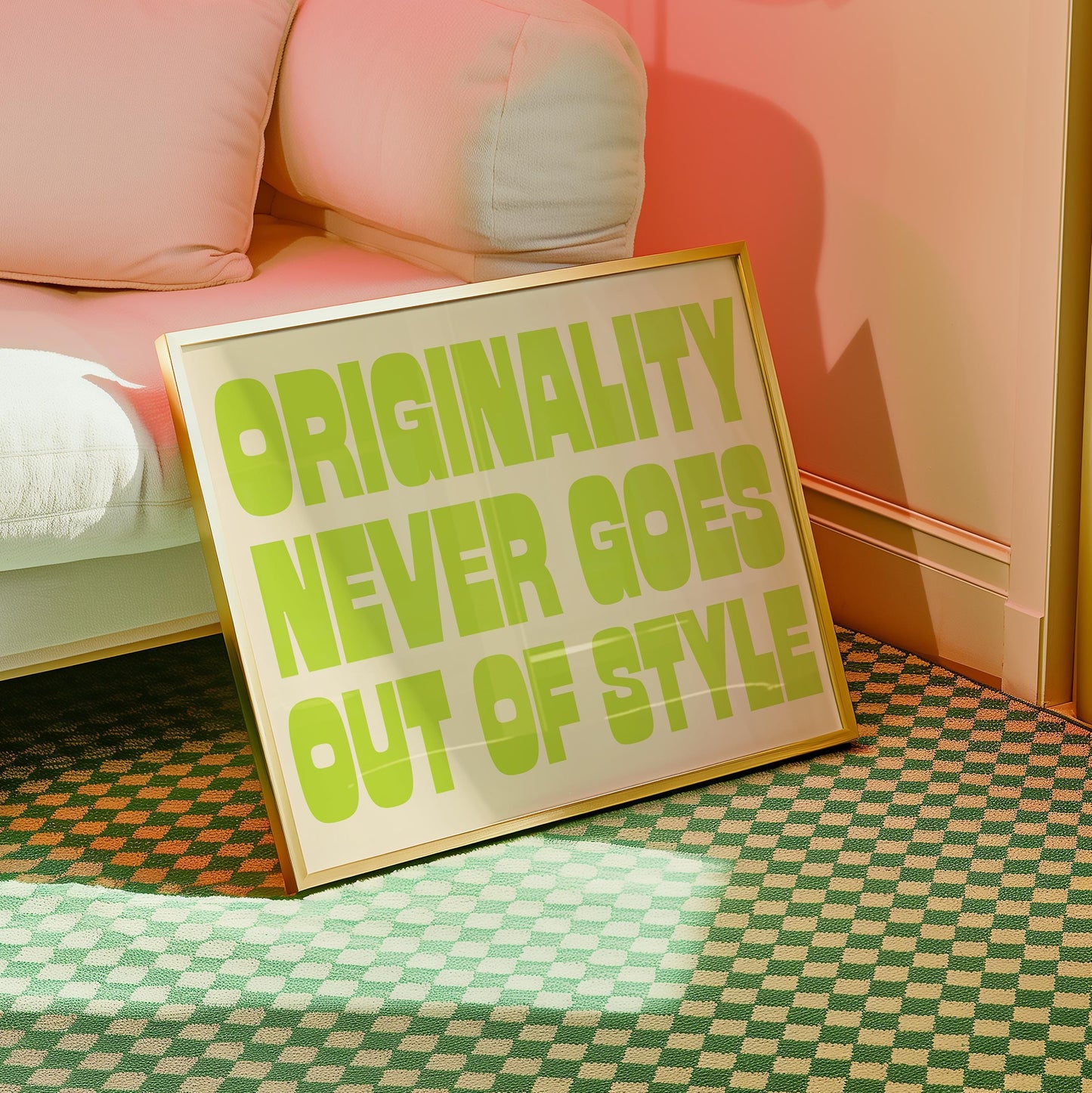 Customizable Originality Never Goes Out Of Style Art Print Poster ONLY, Maximalist Print, Be Yourself Wall art, Fashion Art, Custom Colours