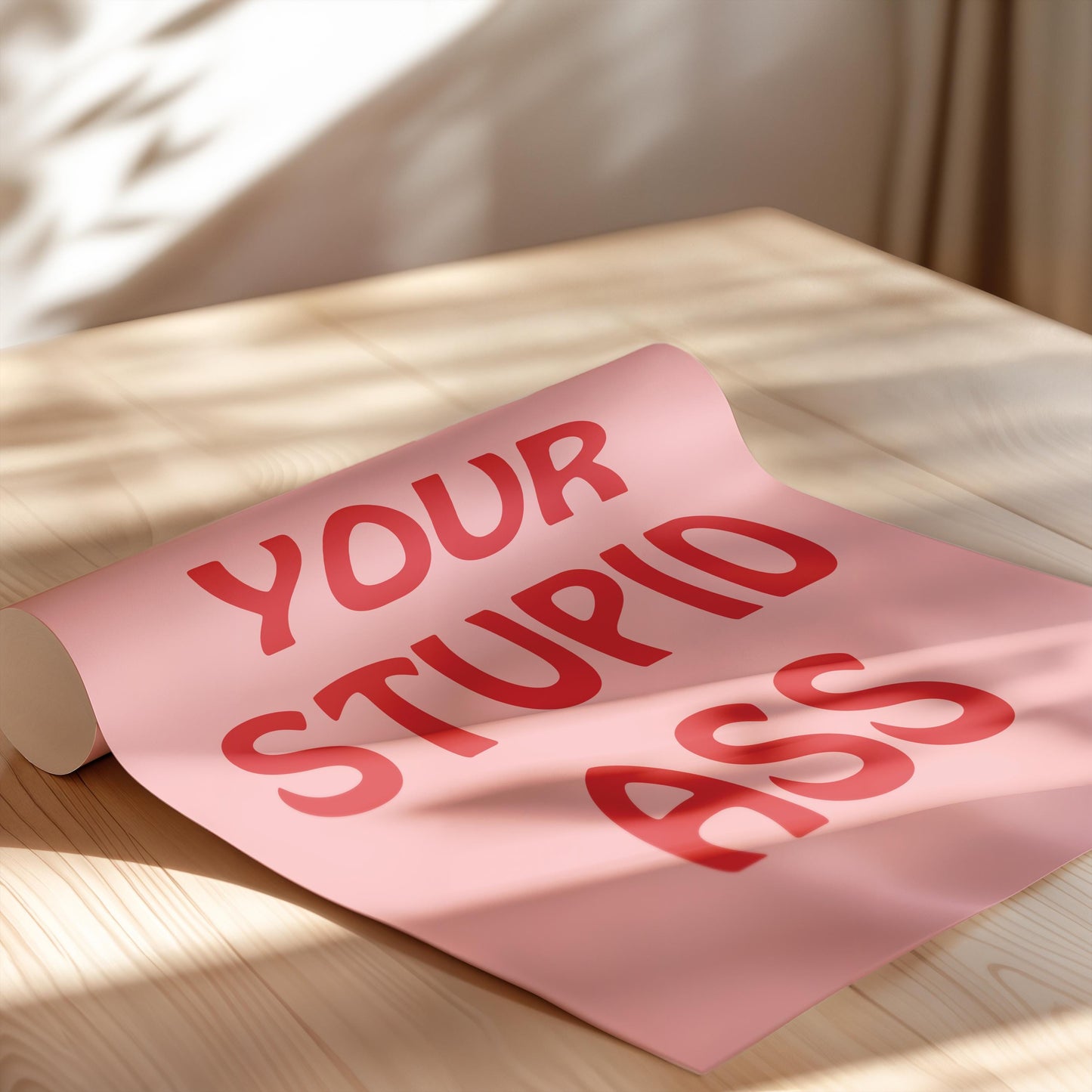 Customizable Love your stupid ass | Art Print Poster ONLY | Anniversary Gifts | Wall Decor | Funny Adult Humour Poster