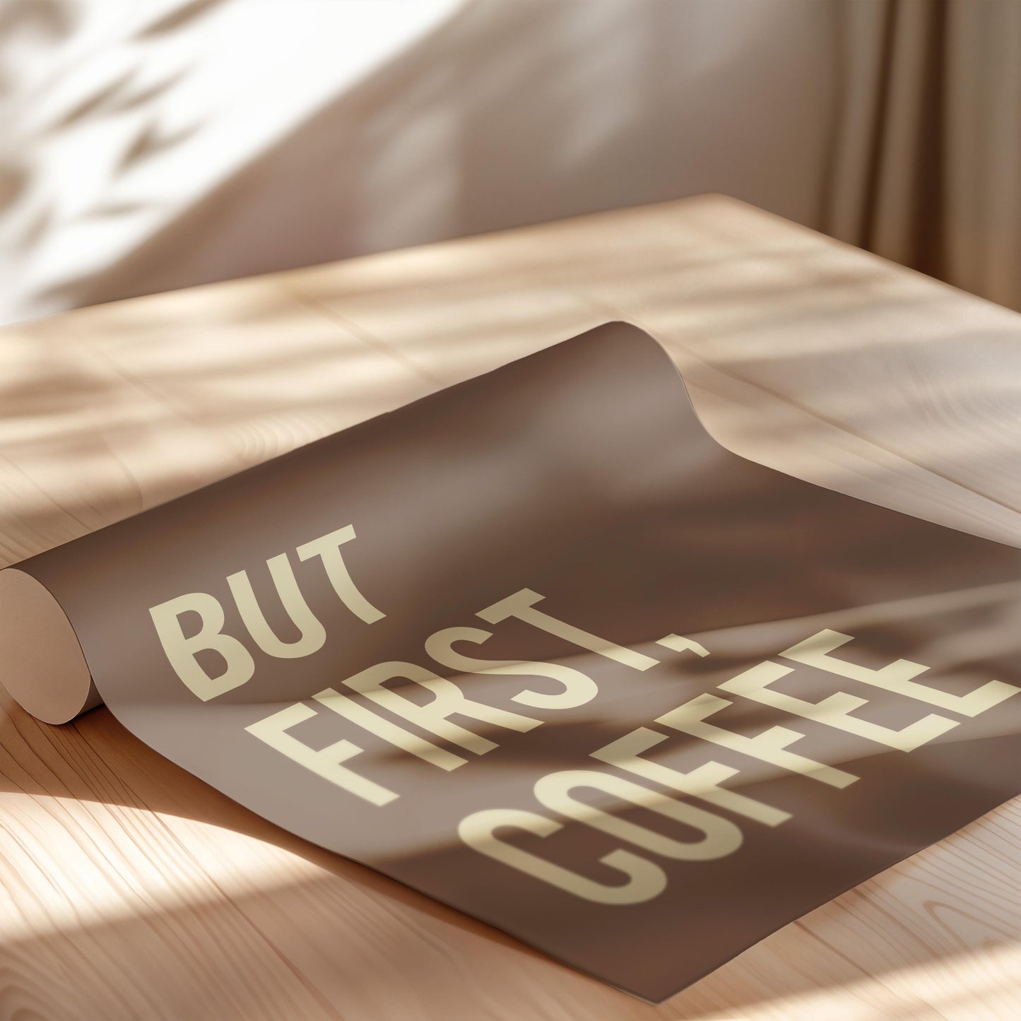 Customizable But First, Coffee Art Print Poster ONLY, Coffee Kitchen Art, Coffee Dining Room Wall Decor, Coffee Lover Print, Custom Colours