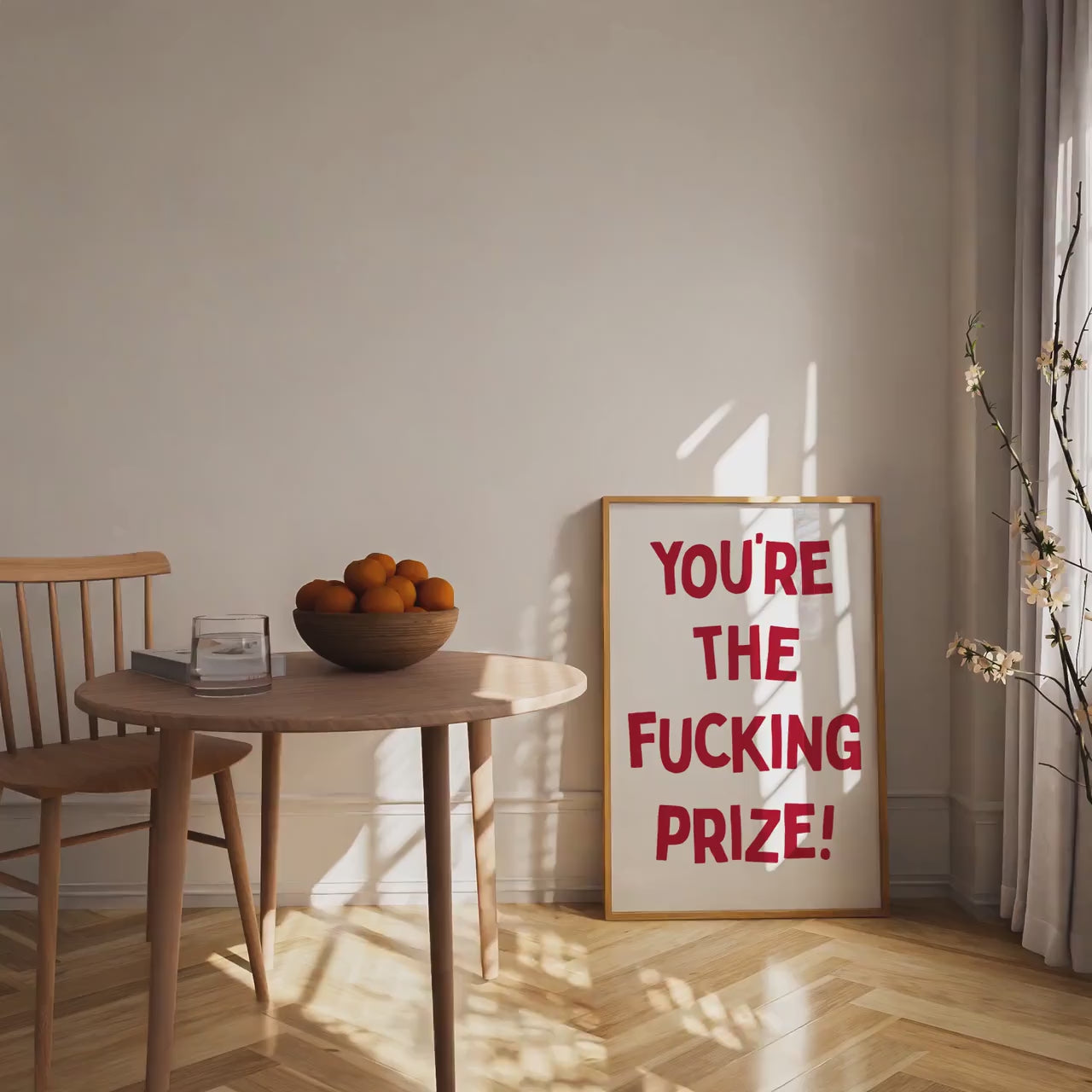 Customizable You're The Fucking Prize! | Art Print Poster ONLY | Bedroom Art | Wall Decor | Custom Sizes